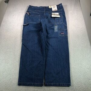 Vintage Phat Farm Jeans Mens 44x36 Blue Baggy Wide Leg Carpenter 90s Y2K Skater